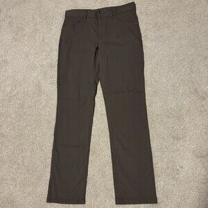 LL Bean Mens Ripstop Tech Stretch Pants Slim Fit Nylon Chino Brown Beige 30x32